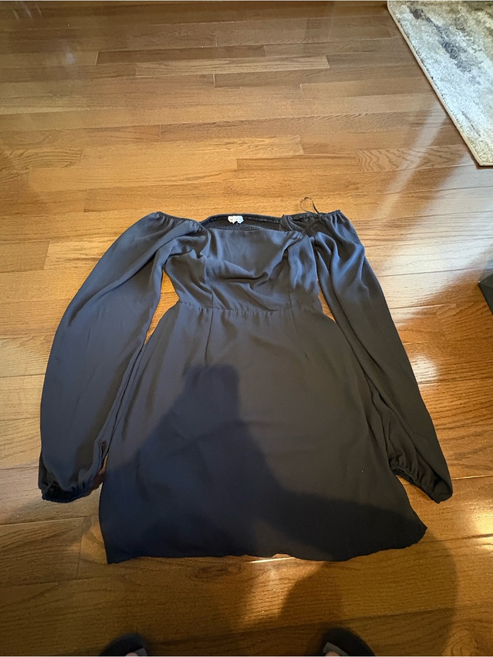 Women’s Off-Shoulder Long Sleeve Dress - Black size medium worn once